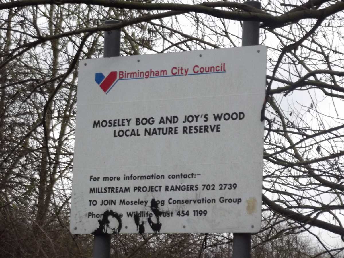 Moseley Bog sign